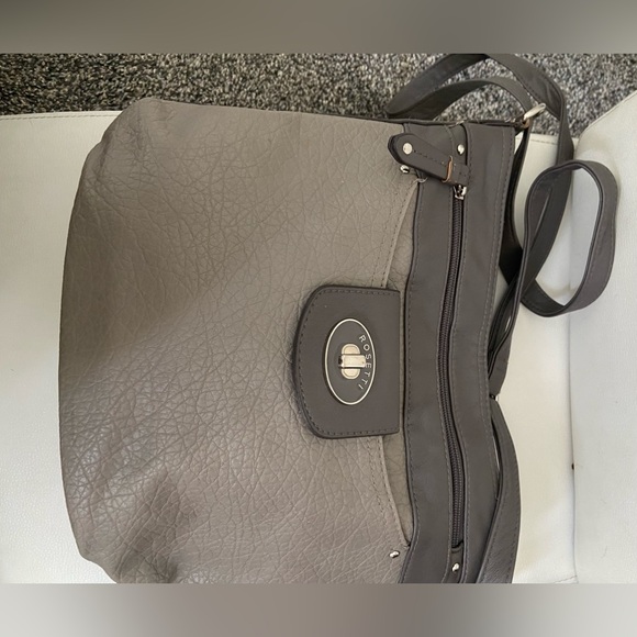 Rossetti Gray Shoulder Purse Mid-Sized - Picture 5 of 10
